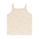 Pia Floral Iris Pointelle Tank - Kendi by Colored Organics