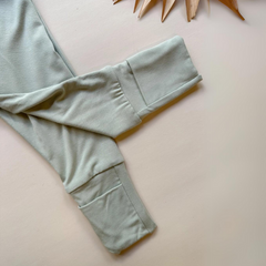 Sage Fold Over Bamboo Leggings - Tenth & Pine