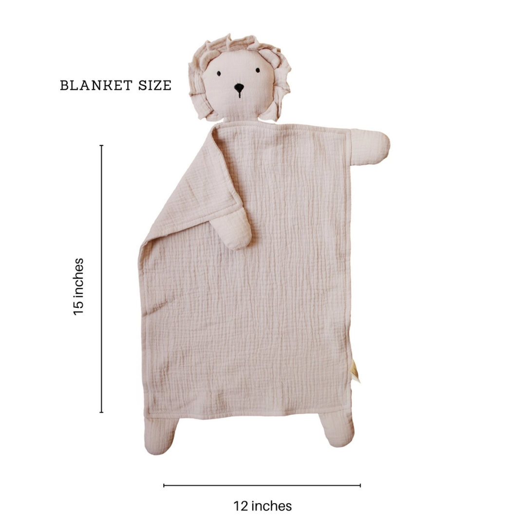 Natural Sand Lion Lovey Blanket - Marlowe & Co