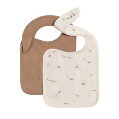 Truffle Airplane Muslin 2 Pack Bibs - Colored Organics