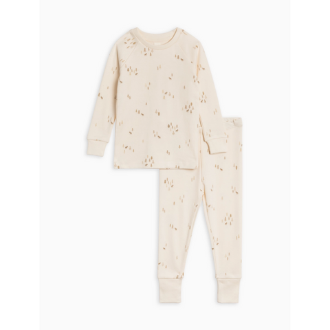 Taupe Backwoods Long Sleeve Jammies - Colored Organics