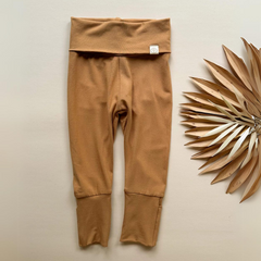 Clay Fold Over Bamboo Leggings - Tenth & Pine