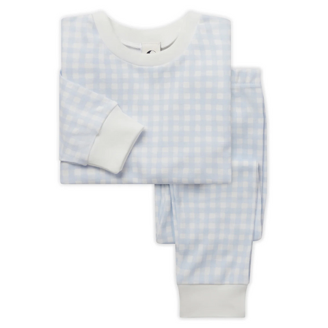 Mist Gingham Kids Classic Set - Sleepy Doe