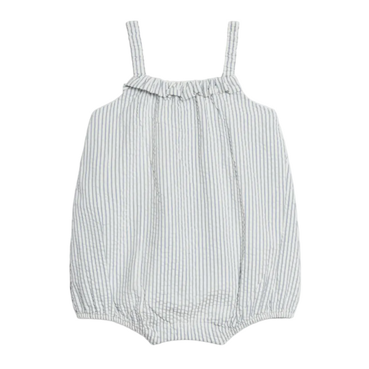 Shore Stripe Rosalie Ruffle Romper - Kendi