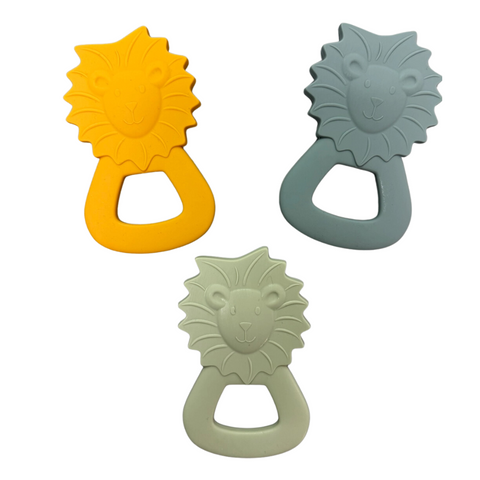 All Silicone Lion Teether - Three Hearts Modern Teething