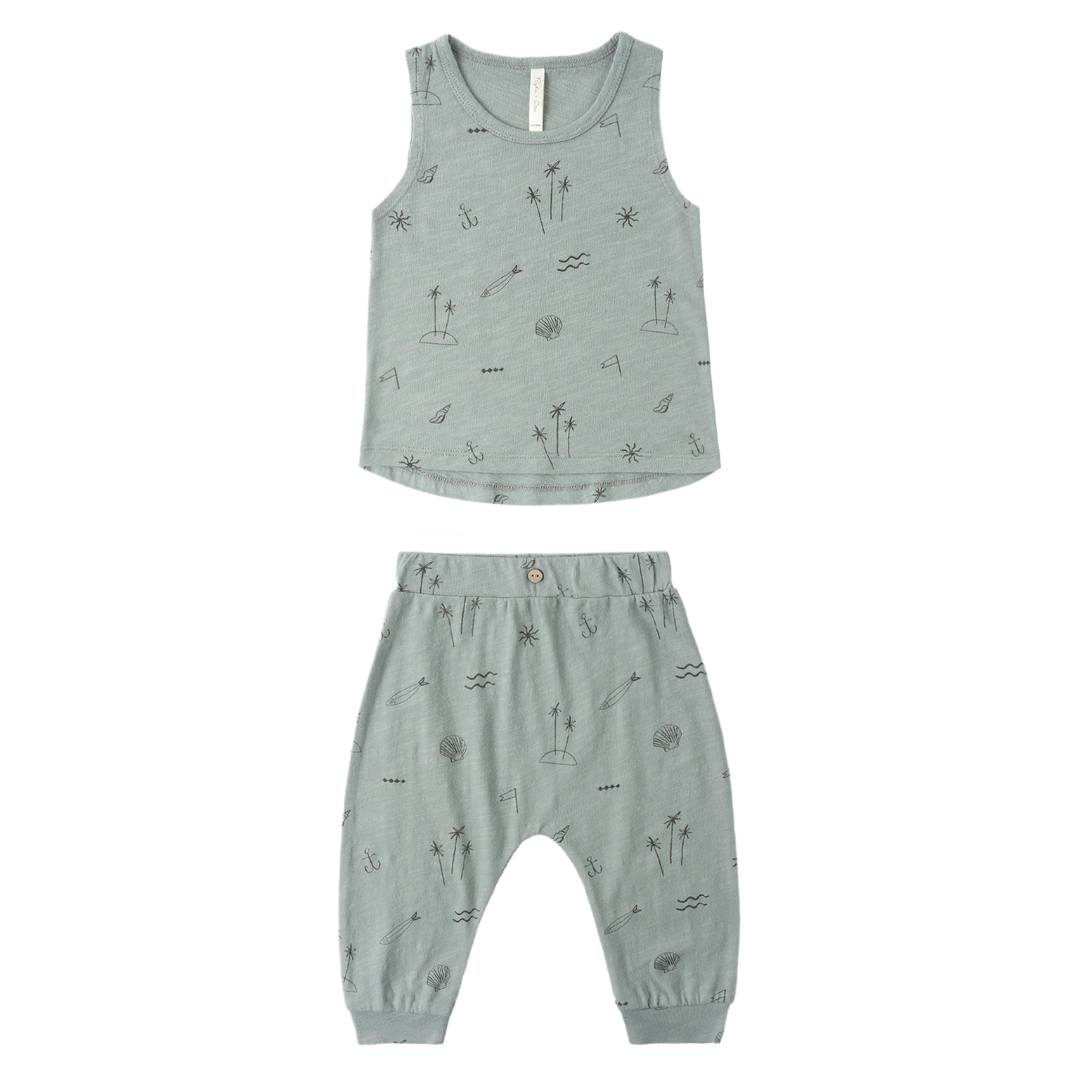 Coastal Tank + Slouch Pant Set - Rylee & Cru