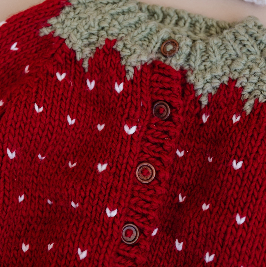 Strawberry Cardigan - The Blueberry Hill