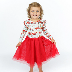 Christmas Train Tulle Dress - Bird & Bean