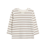 Taupe Kade Stripe Turk Long Sleeve Tee - Colored Organics