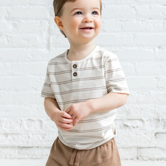 Dover Stripe Reef Henley Tee - Colored Organics