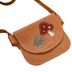 Mouse & Mushroom Leather Purse - Starry Knight Designs