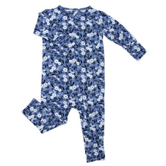 Blue Vintage Floral Convertible Romper - Sweet Bamboo