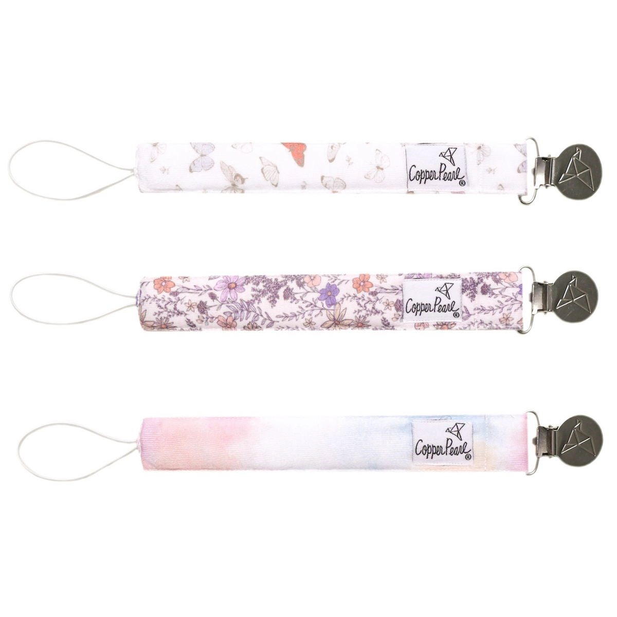 Flora Binky Clips - Copper Pearl