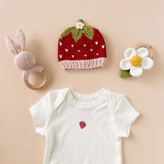 Addie Strawberry Beanie - The Blueberry Hill