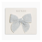 Sea Shore Stripe Seersucker Bow Hair Clip - Kendi