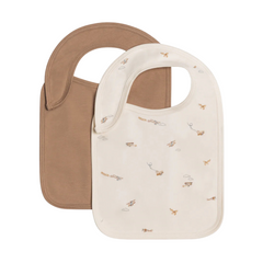 Truffle Airplane Muslin 2 Pack Bibs - Colored Organics