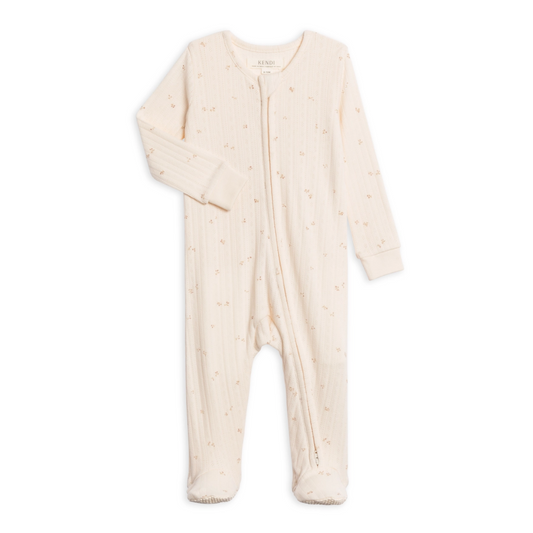 Maya Brushed Back Pointelle Sleeper - Kendi