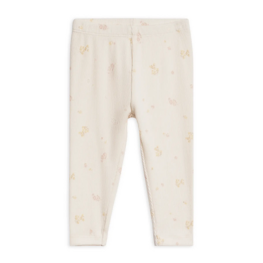 Emma Floral Lennon Ribbed Leggings - Kendi