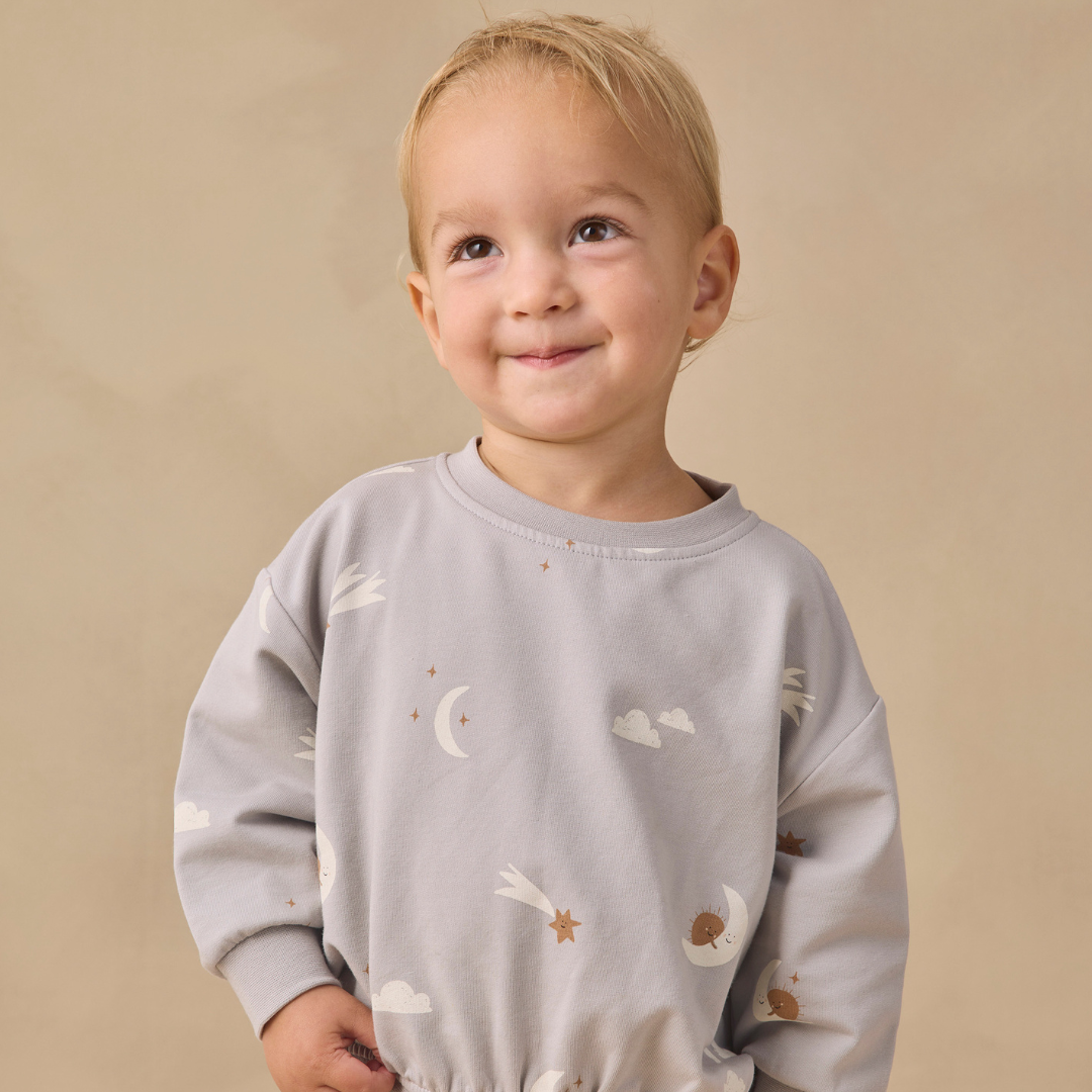 Sky Friends Relaxed Fleece Sweatshirt - Quincy Mae