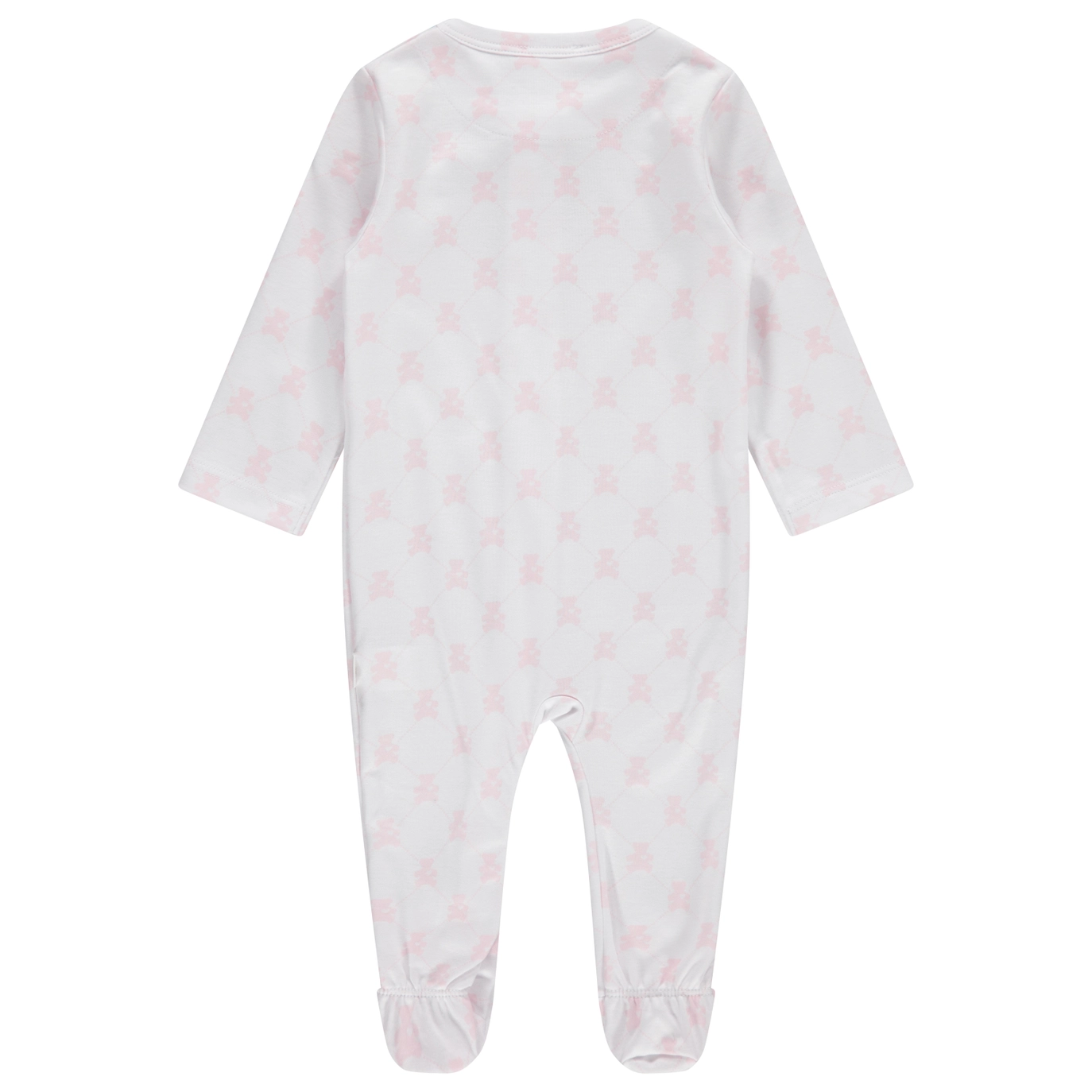 Pink Teddy Bear Zipper Footie - Pimalu