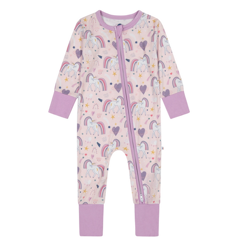 Rainbow Unicorn Convertible Romper - Bird & Bean