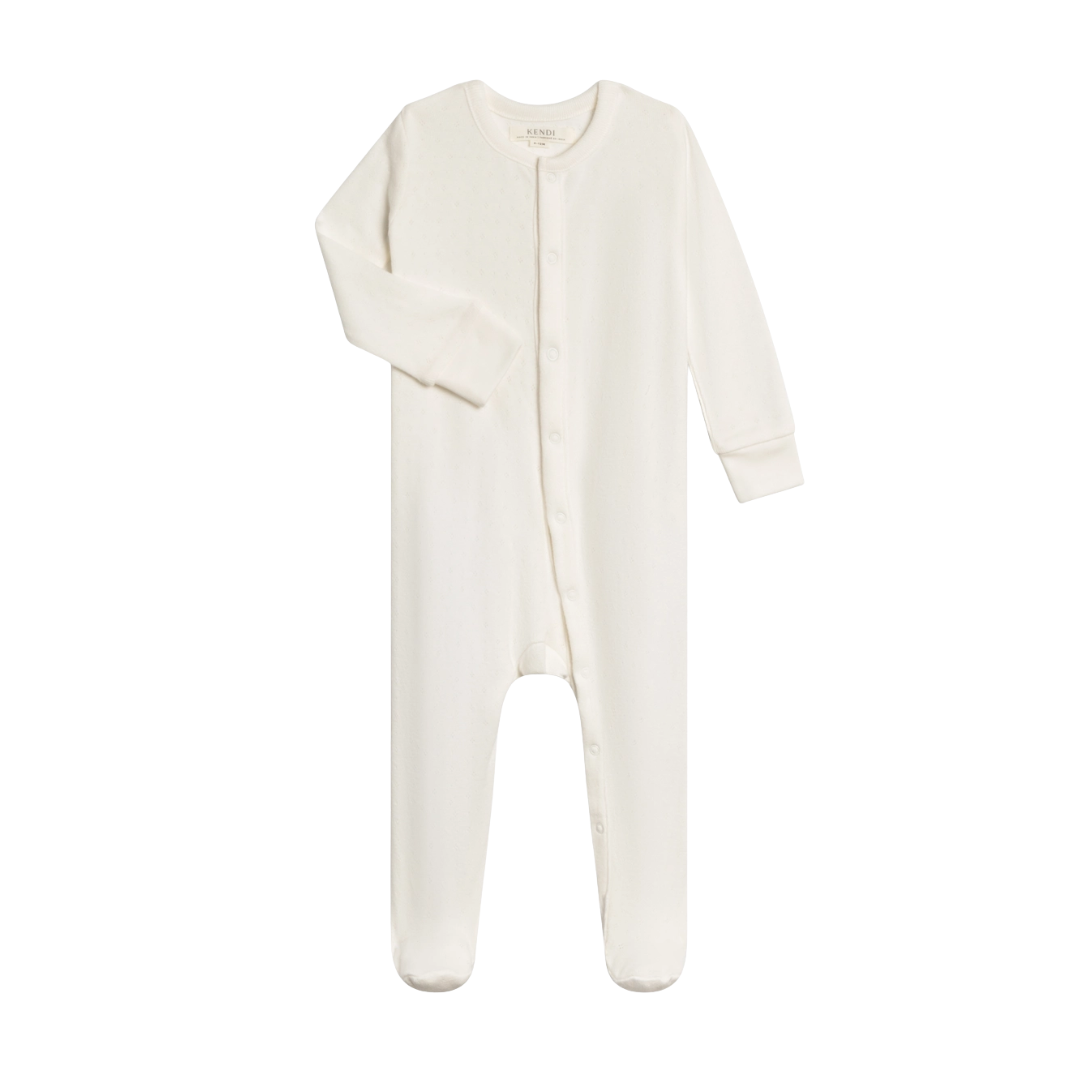 Coconut Skyler Pointelle Sleeper - Kendi