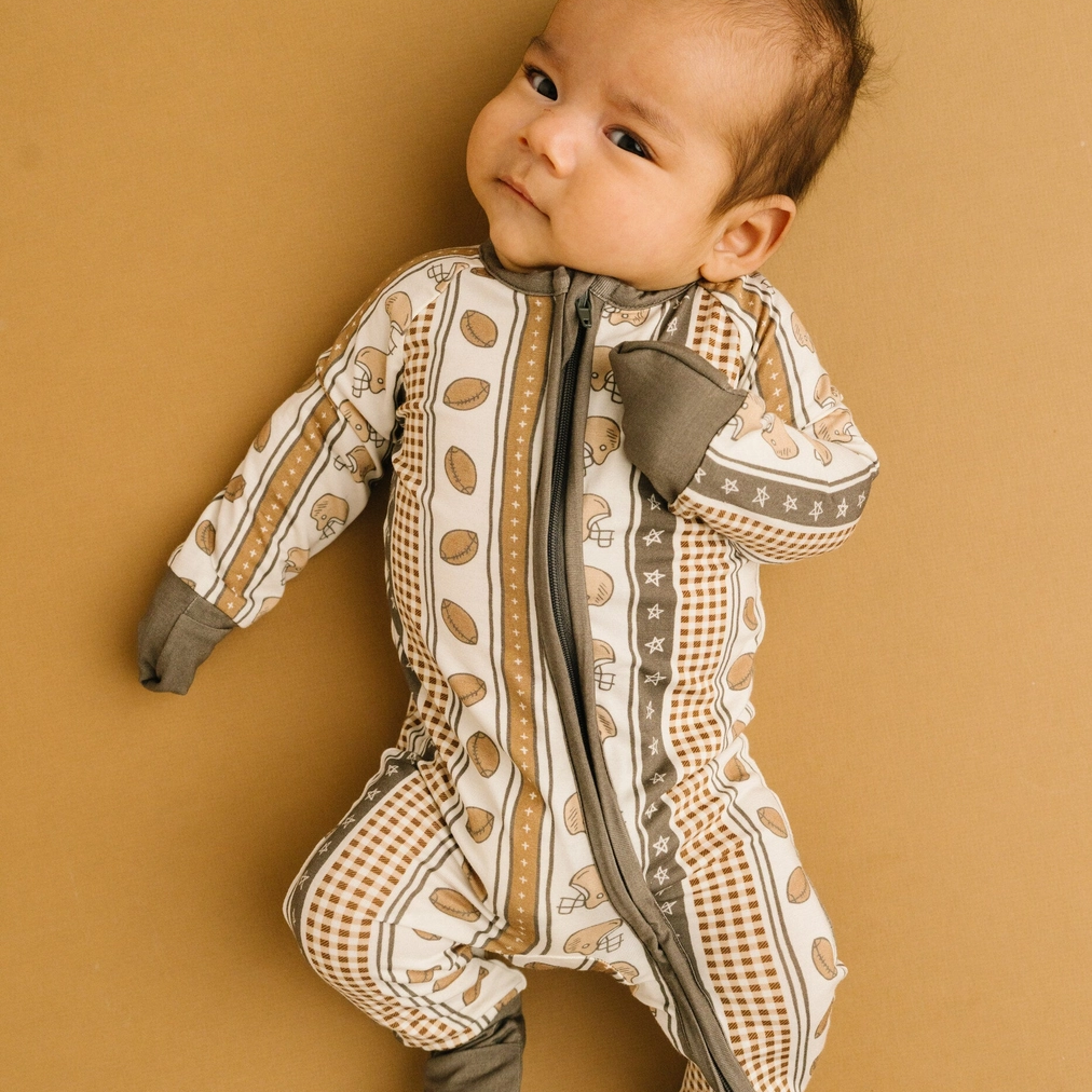 Touchdown Stripe Sleeper - Little One Shop