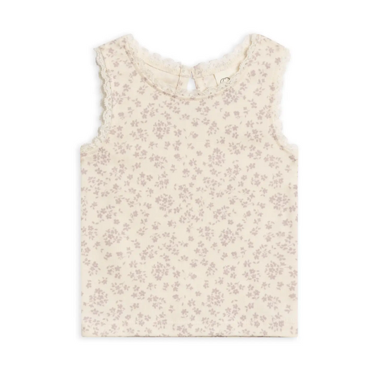 Maria Floral Selene Lace Tank - Colored Organics