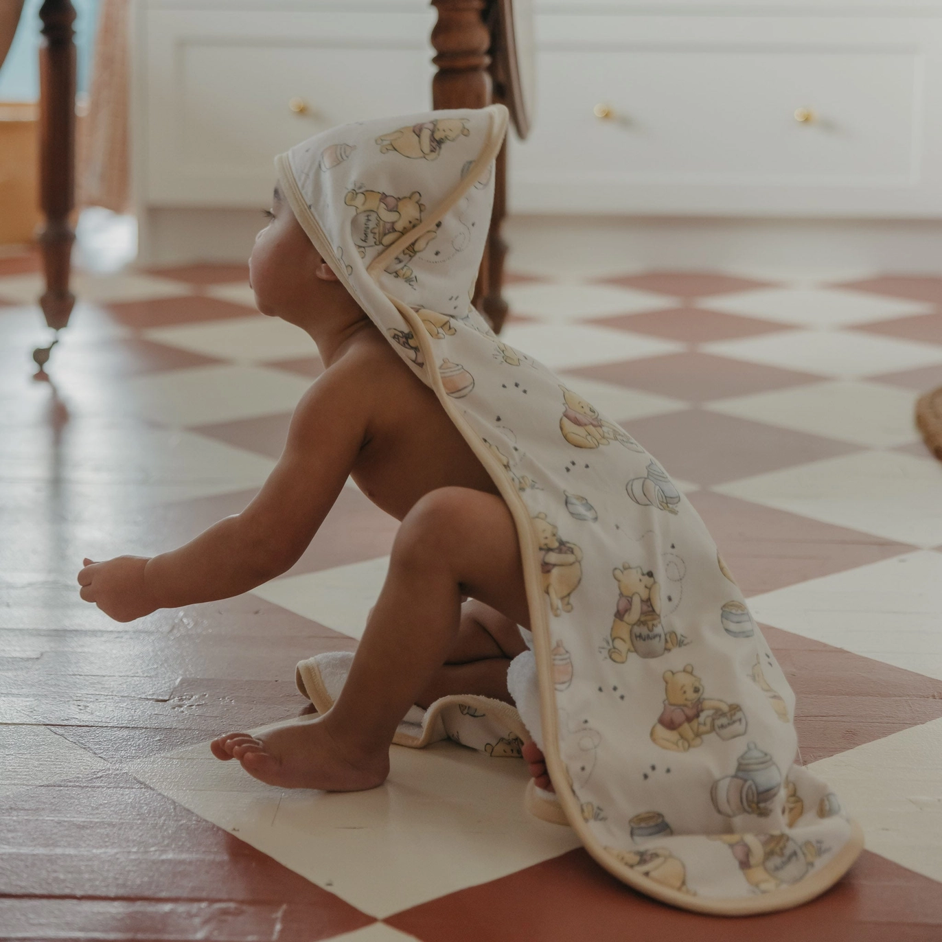 Hunny Knit Hooded Towel - Copper Pearl