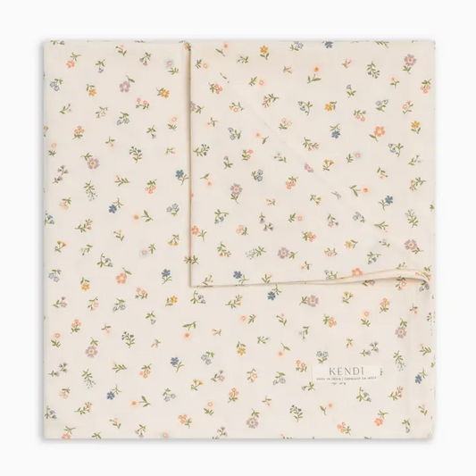 Petaline Floral Swaddle Blanket - Colored Organics