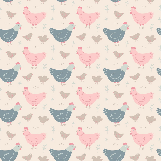 Happy Hens Zipper Footie - Sweet Bamboo