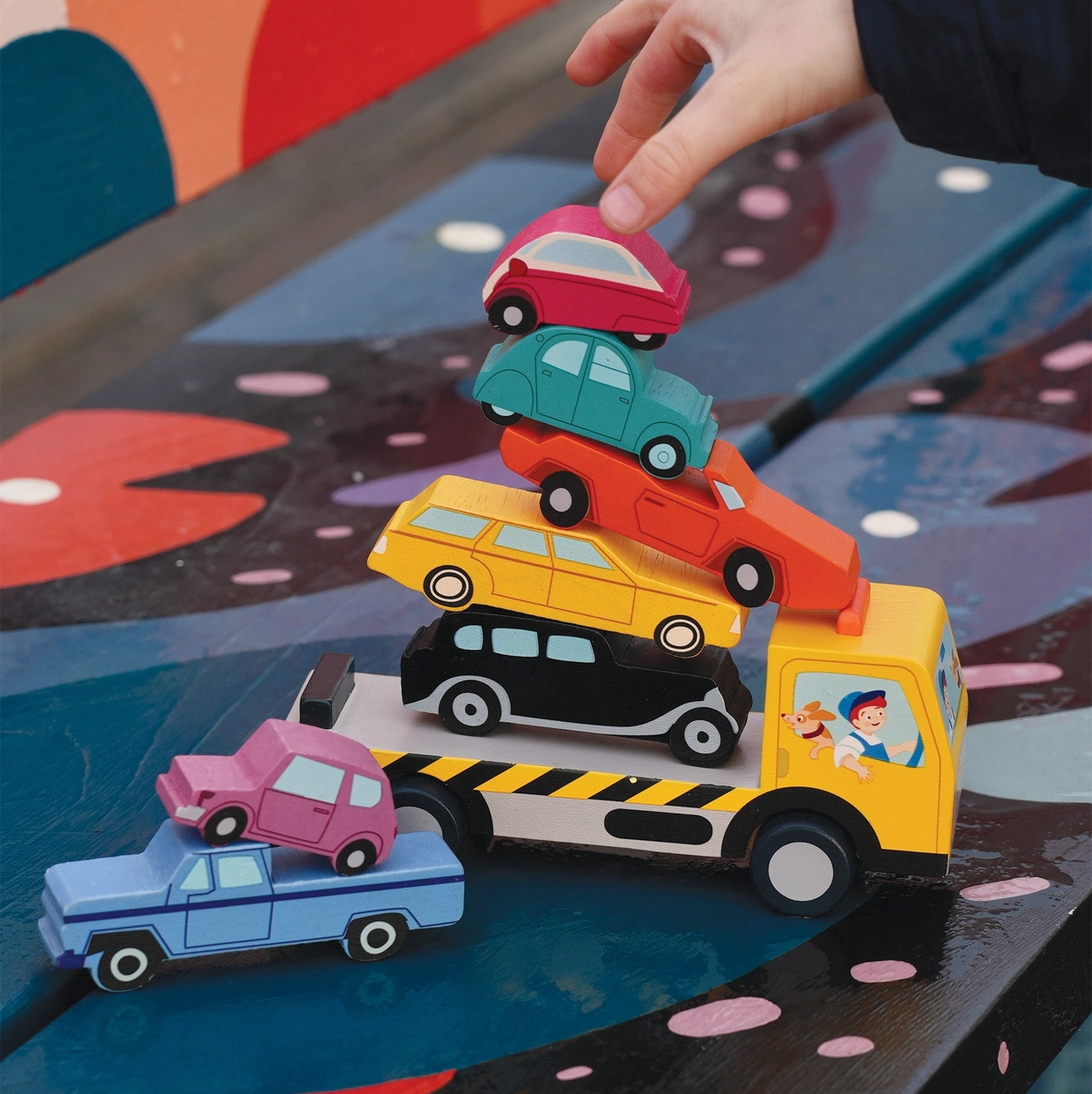 Stacking Cars - Tender Leaf Toys