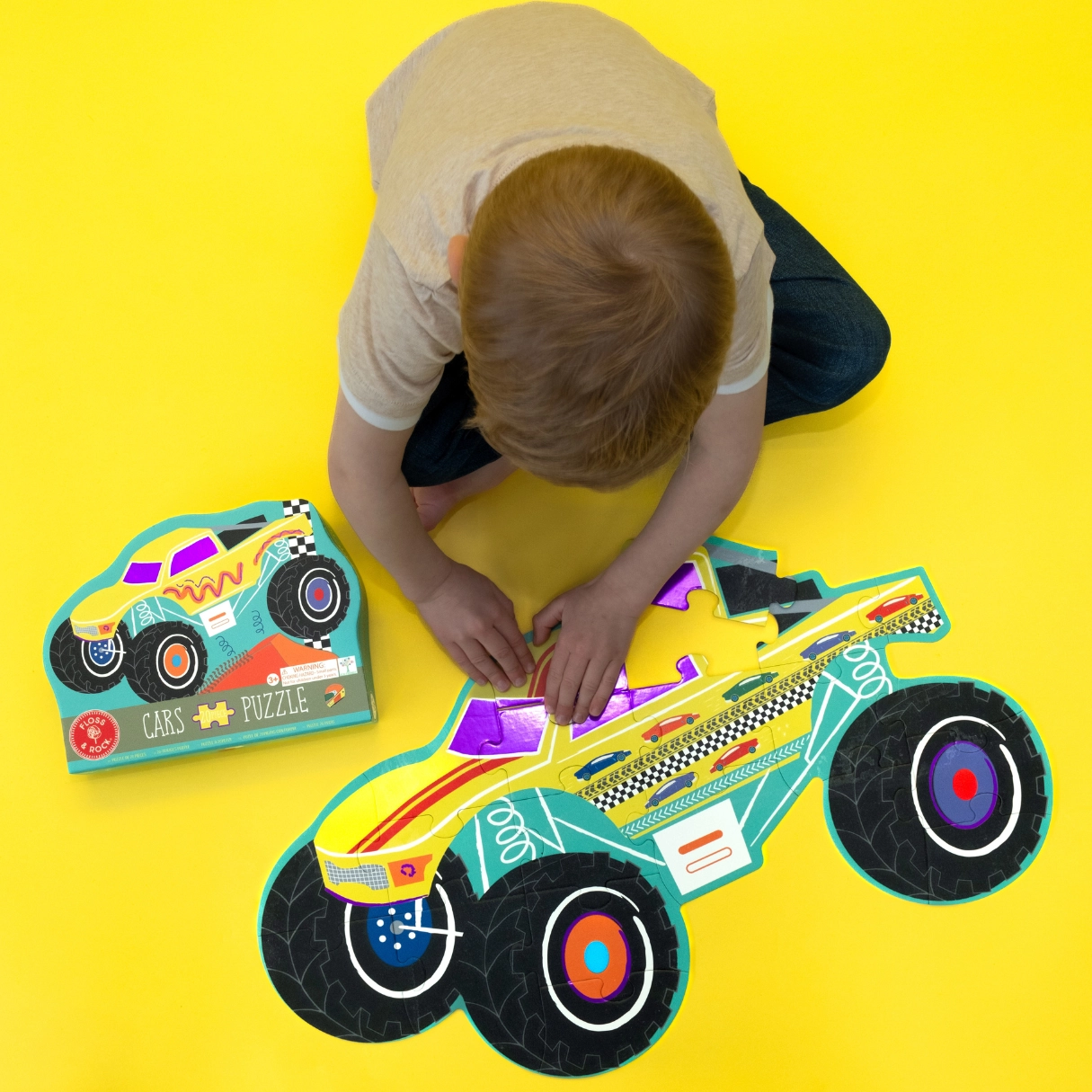 Monster Truck Shaped Jigsaw Puzzle - Floss and Rock