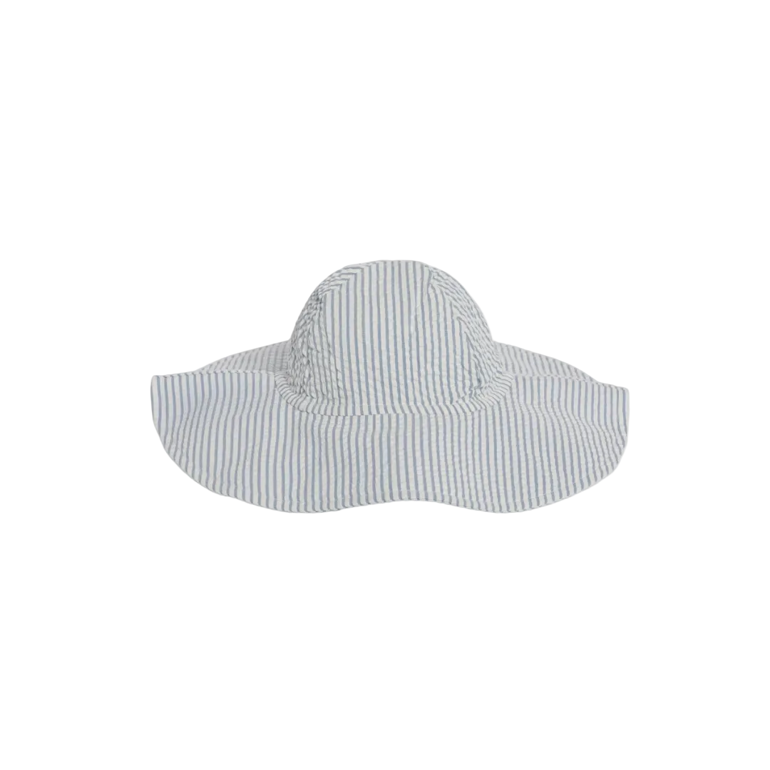 Sea Shore Stripe Seersucker Sun Hat - Kendi