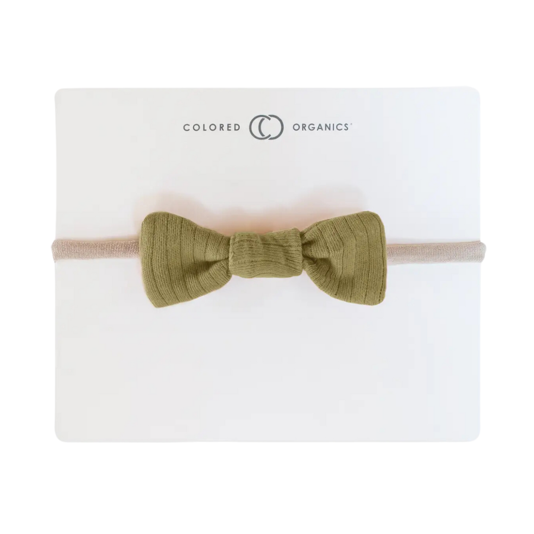 Herb Ribbed Dainty Bow - Colored Organics