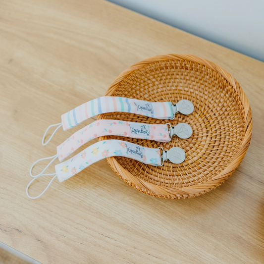 Cheery Binky Clip - Copper Pearl