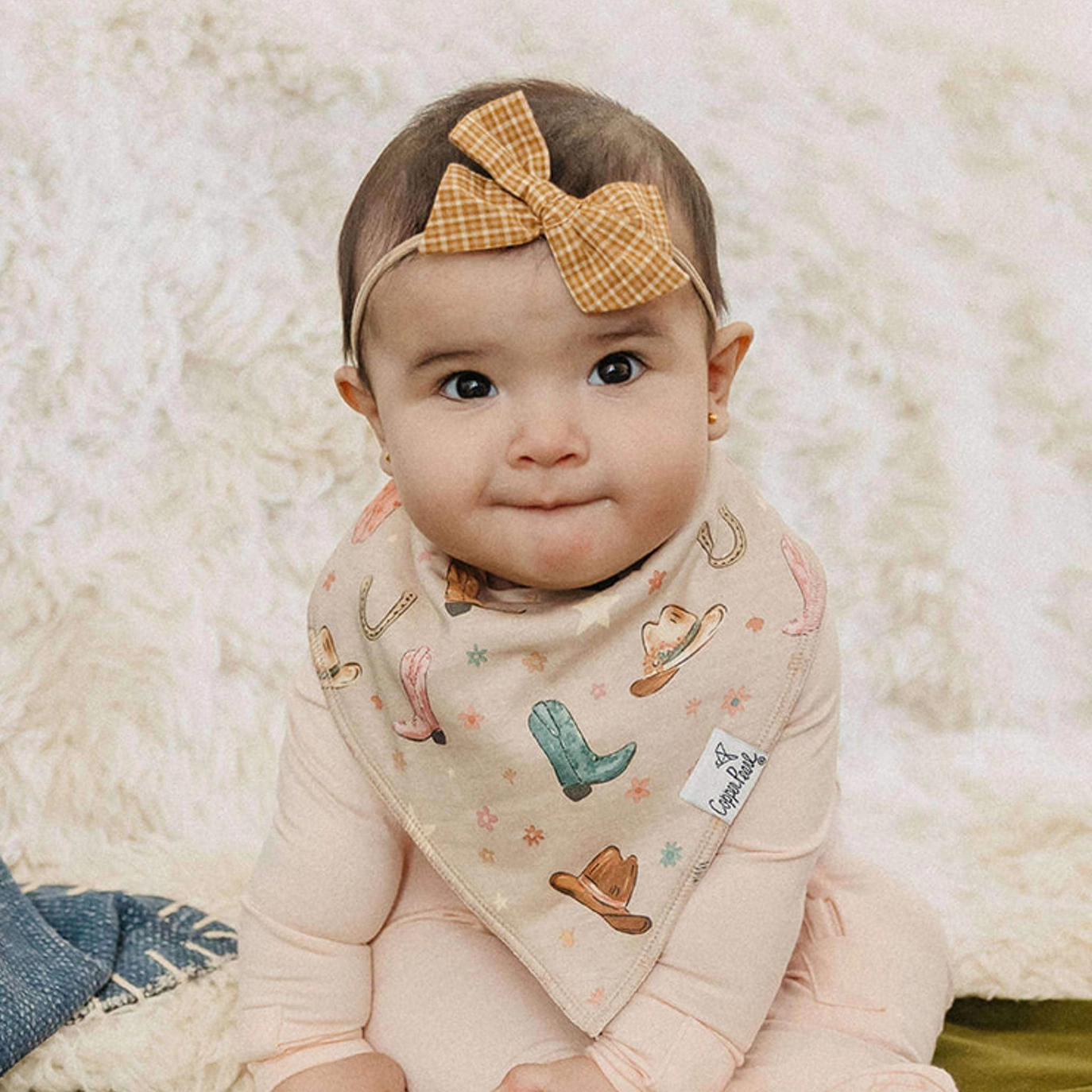 Cheyenne Bandana Bibs - Copper Pearl
