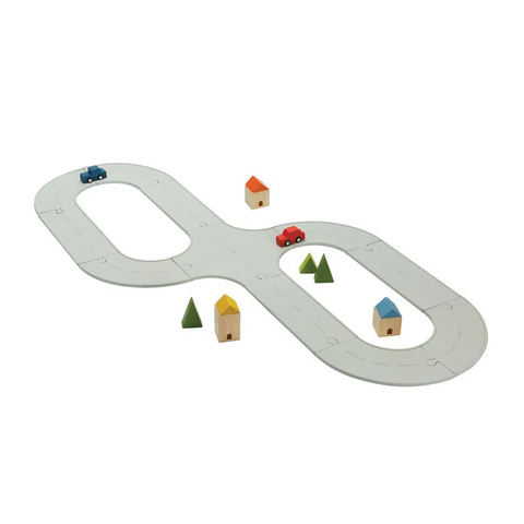 Medium Rubber Road & Rail Set - Plan Toys