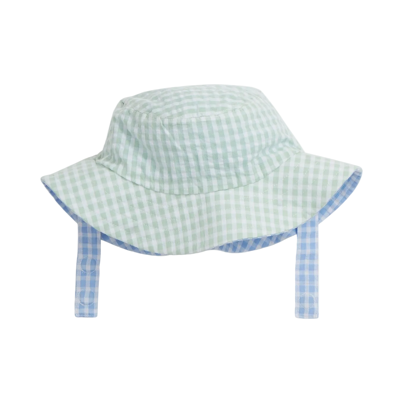 Blue Gingham Reversible Bucket Hat - Magnetic Me