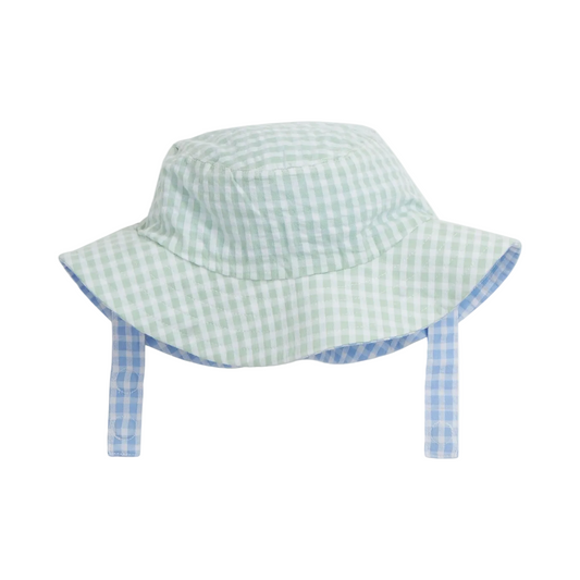 Blue Gingham Reversible Bucket Hat - Magnetic Me