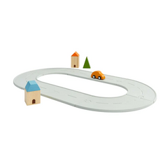 Small Rubber Road & Rail Set - Plan Toys