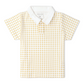 Dotty Gingham Collar Tee & Short Set - Makemake Organics