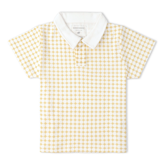 Dotty Gingham Collar Tee & Short Set - Makemake Organics