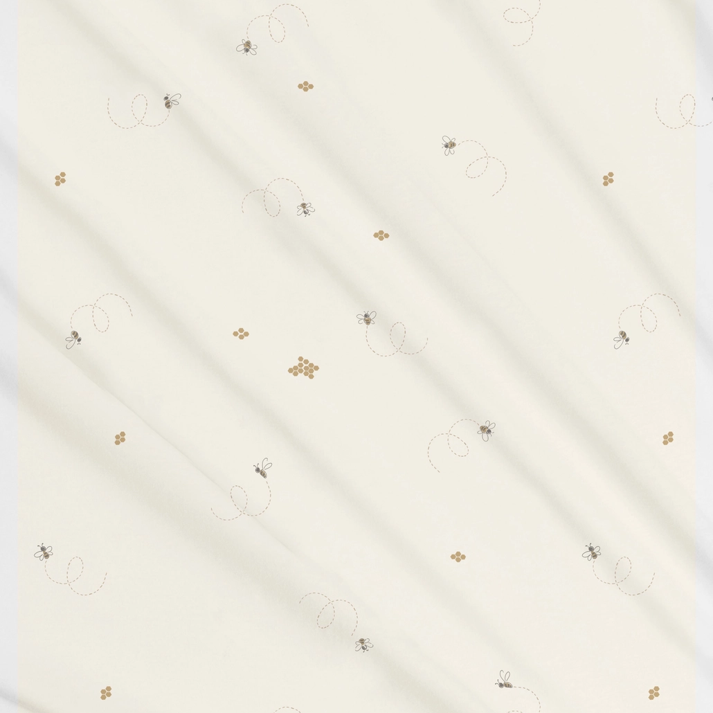 Pewter Bee Swaddle - Colored Organics