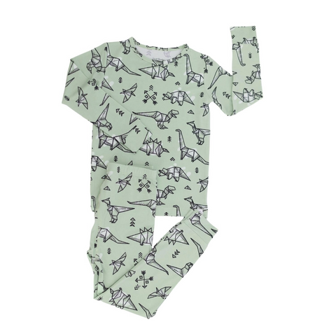 Origami Dino Two Piece Set - Sweet Bamboo