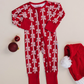 Red Bows Romper - Lucky Panda Kids