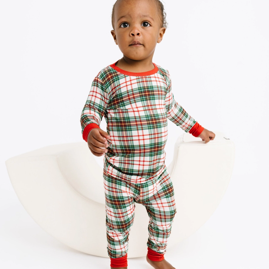 Christmas Plaid Bamboo Set - Little One Shop