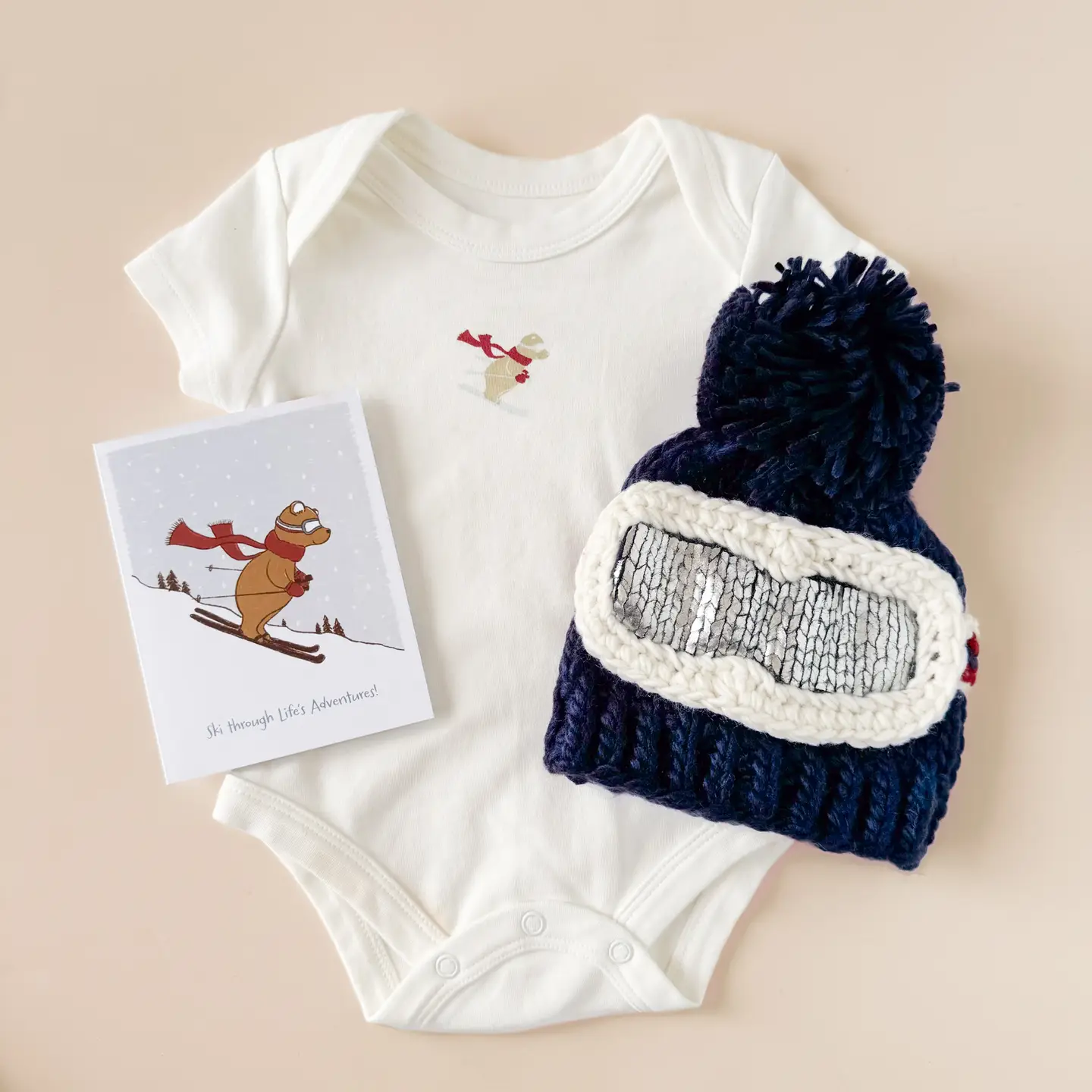 Navy Ski Goggles Beanie - The Blueberry Hill