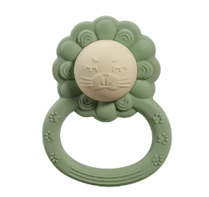Lion Silicone Rattle - Three Hearts