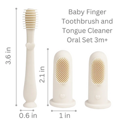 Ivory Baby Finger Toothbrush Set - Ali + Oli